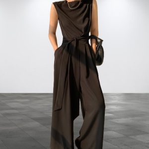 Dark Academia Formal Wedding Guest Summer Jumpsuit