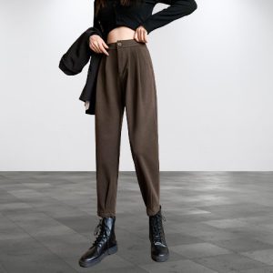 Dark Academia High Waist Harem Pants for Women