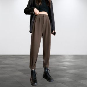 Dark Academia High Waist Harem Pants for Women