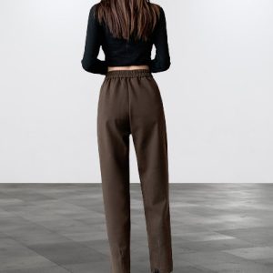 Dark Academia High Waist Harem Pants for Women