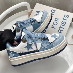 Denim Blue Sneakers for Y2K Fashion Lovers