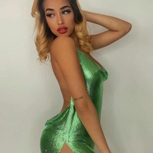 Diamond Backless Mini Dress - Bodycon Summer Clubbing Wear