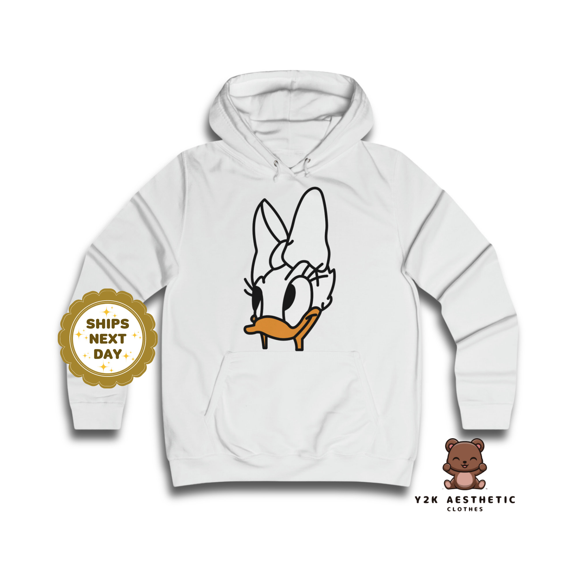 Disney Daisy Duck Hoodie - Y2K Clothing