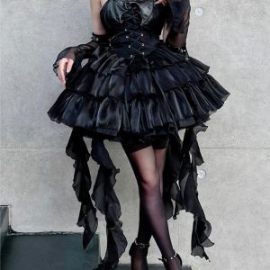 Elegant Black Noble Lolita Dress - Exquisite Gothic Fashion