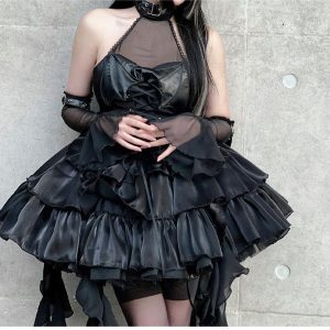 Elegant Black Noble Lolita Dress - Exquisite Gothic Fashion