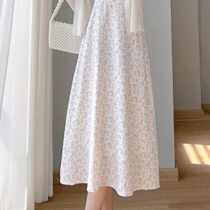 Elegant Korean Lady 2 Piece Dress Set - Thin Shirt Sleeveless Dresses