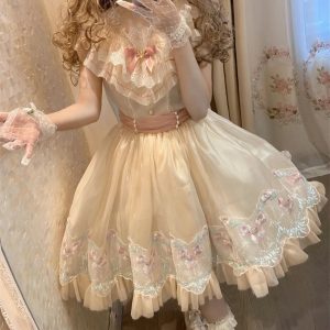 Elegant Lace OP Lolita Dress - Y2K Clothing