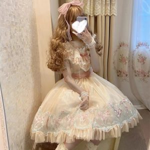 Elegant Lace OP Lolita Dress - Y2K Clothing