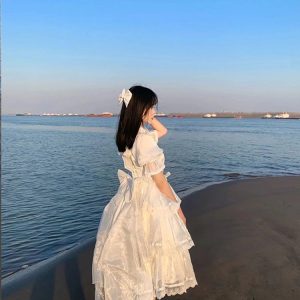 Elegant White Fairy Lolita Dress for Enchanting Cosplay