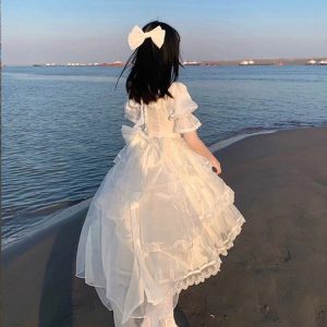 Elegant White Fairy Lolita Dress for Enchanting Cosplay