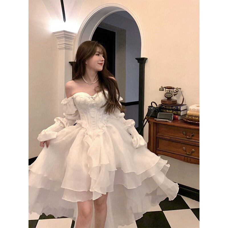 Elegant White Fairy Lolita Dress for Enchanting Cosplay