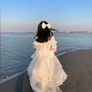 Elegant White Fairy Lolita Dress for Enchanting Cosplay