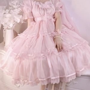 Elegant White Fairy Lolita Dress for Enchanting Cosplay