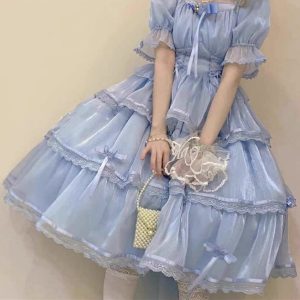 Elegant White Fairy Lolita Dress for Enchanting Cosplay