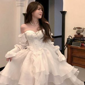 Elegant White Fairy Lolita Dress for Enchanting Cosplay