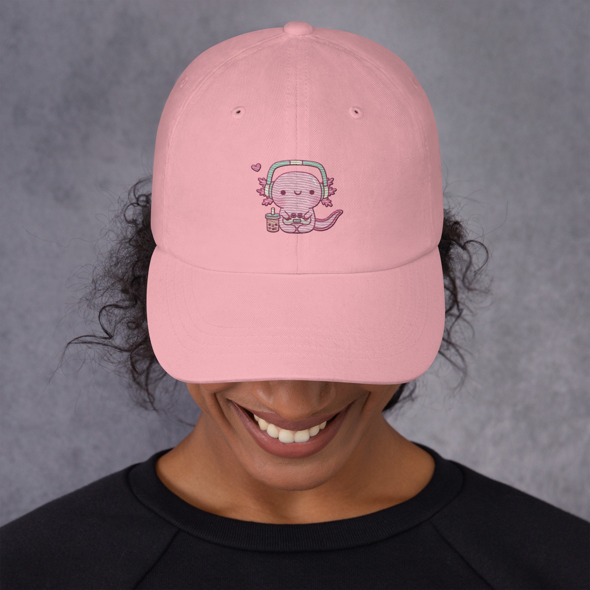 Embroidered Axolotl Hat for Music-Loving Moms