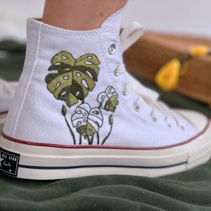 Embroidered Chuck Taylors 1970s - Y2K Clothing