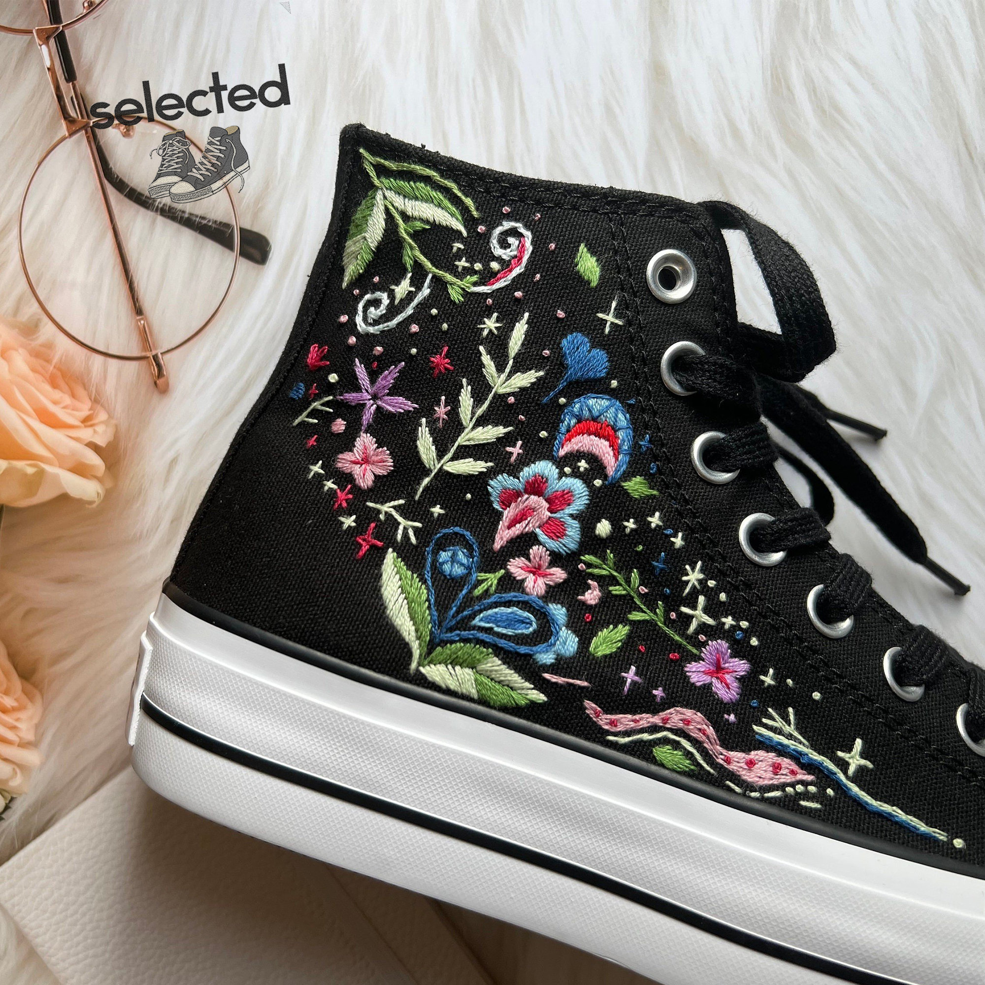 Embroidered Converse Chuck Taylor - Y2K Clothing Fashion