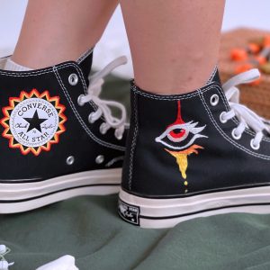 Embroidered Converse Chuck Taylors 1970s