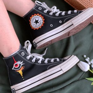 Embroidered Converse Chuck Taylors 1970s