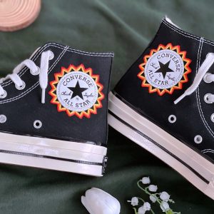 Embroidered Converse Chuck Taylors 1970s