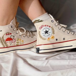 Embroidered Converse High Tops - Y2K Clothing