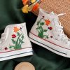 Embroidered Converse High Tops Chuck Taylor 1970s