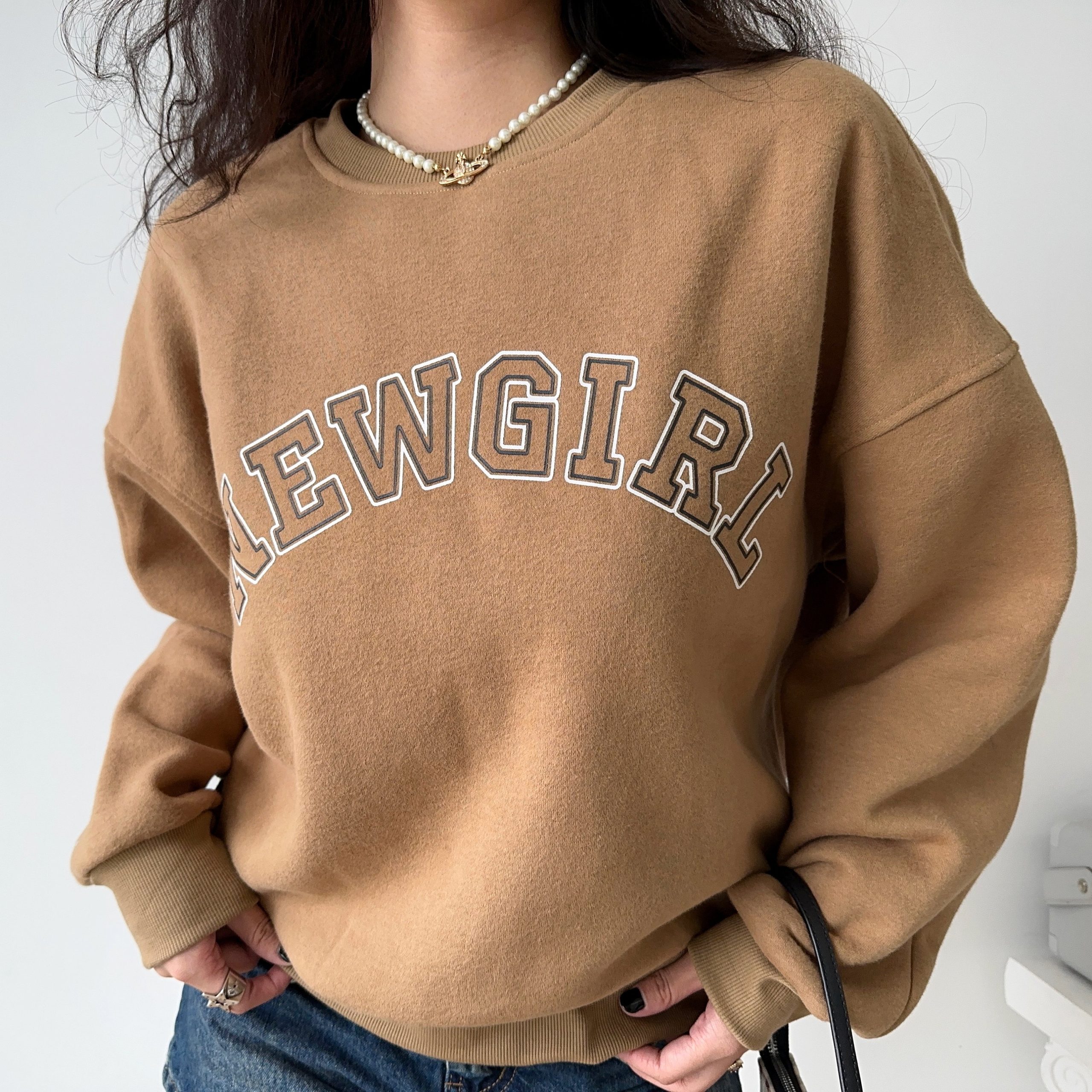 Embroidered Mama Crewneck Sweatshirt - Y2K Clothing