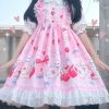 Enchanting Pink Rabbit Lolita Dress for Y2K Fashion