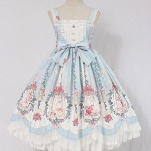 Ethereal Blue Fairy JSK Lolita Dress - Enchanting Aesthetic