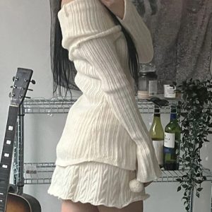 Fairy Off Shoulder Jumper - Y2K Clothing