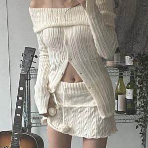 Fairy Off Shoulder Jumper - Y2K Clothing