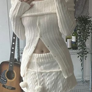 Fairy Off Shoulder Jumper - Y2K Clothing