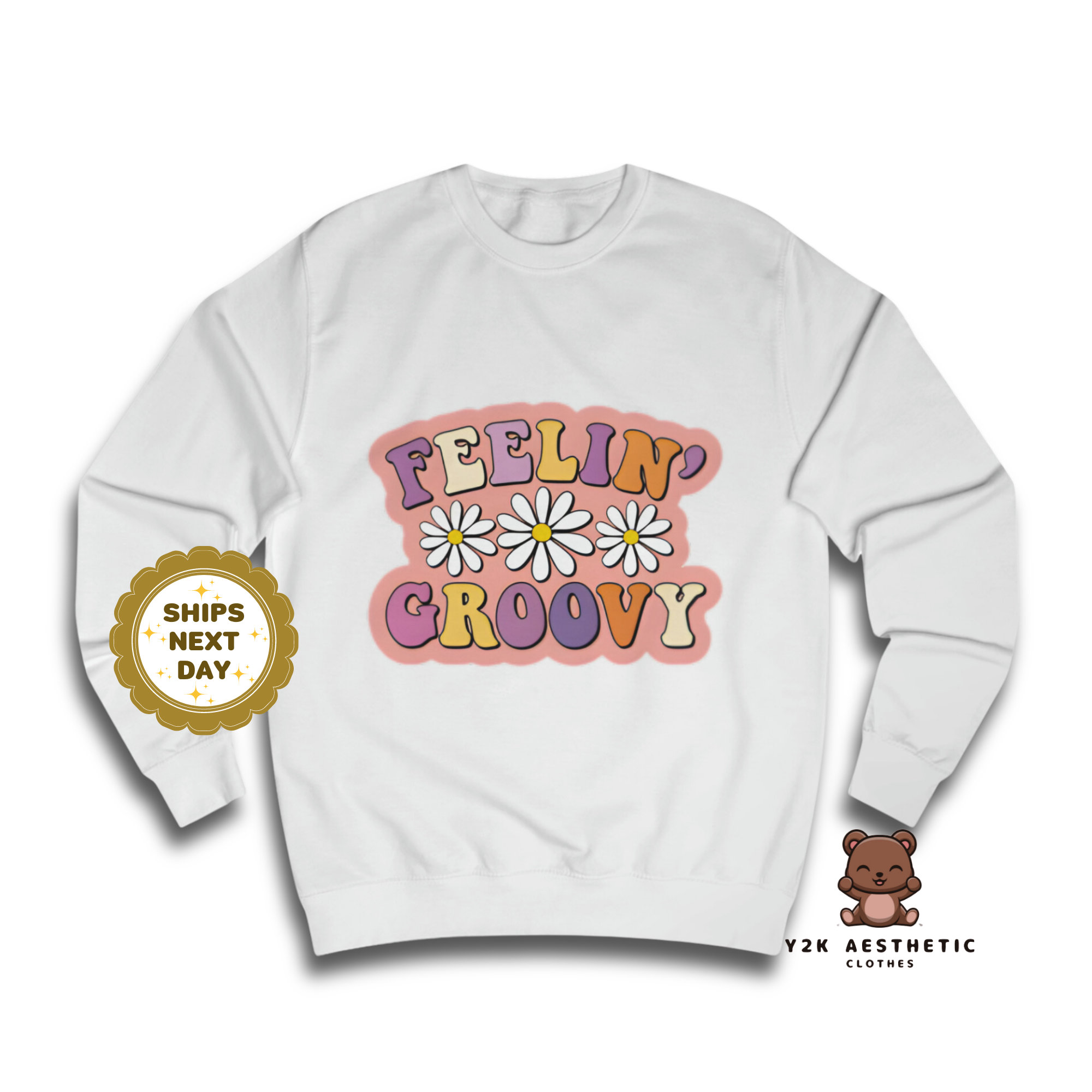 Feeling Groovy Graphic Crewneck Sweatshirt