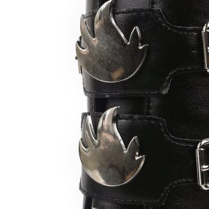 Flame Rivet High Platform Handmade Vegan Boots