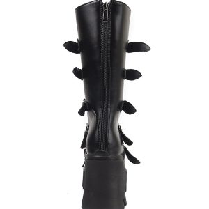 Flame Rivet High Platform Handmade Vegan Boots