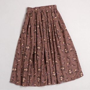 Floral Print Cotton A-Line Skirt - Y2K Fashion