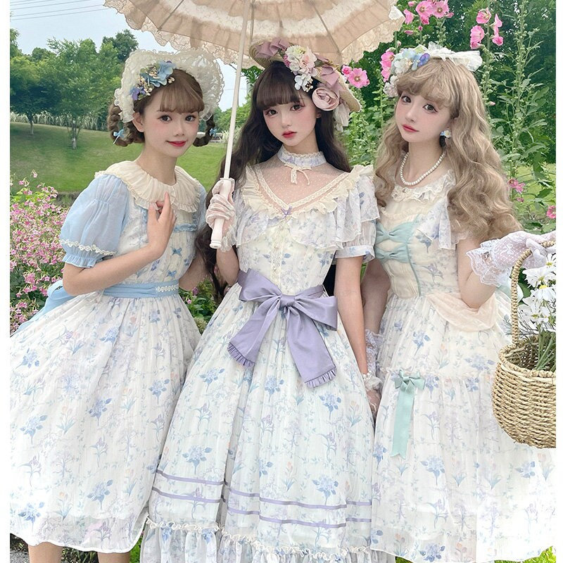 Flower Lolita Retro Court Wind Dress