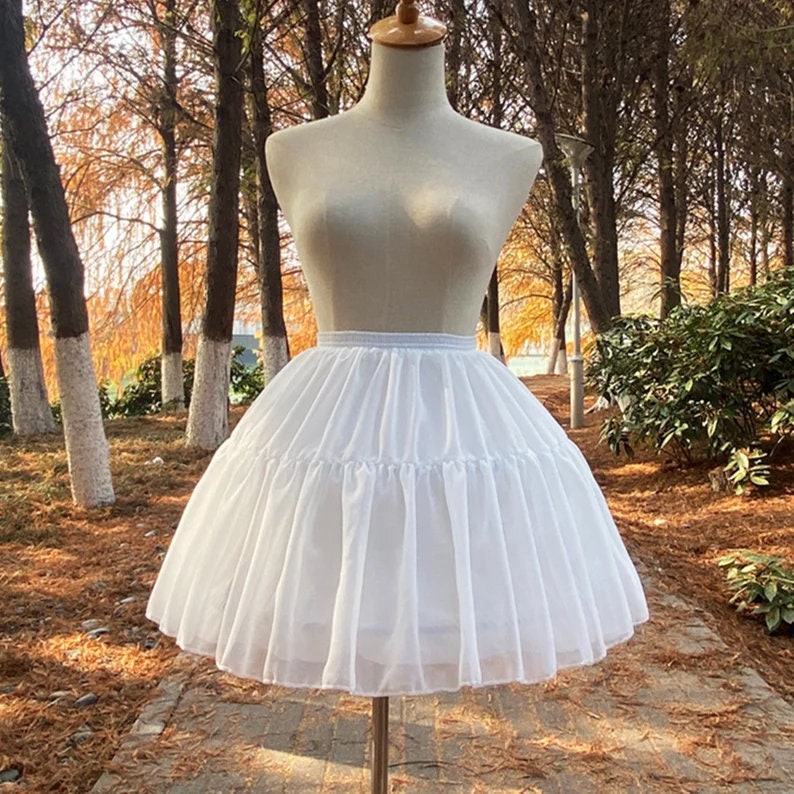 Fluffy Petticoat for White/Black Y2K Clothing