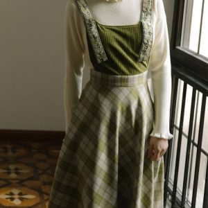 French Vintage Sweater Strap Dress - Timeless Elegance for Effortless Style