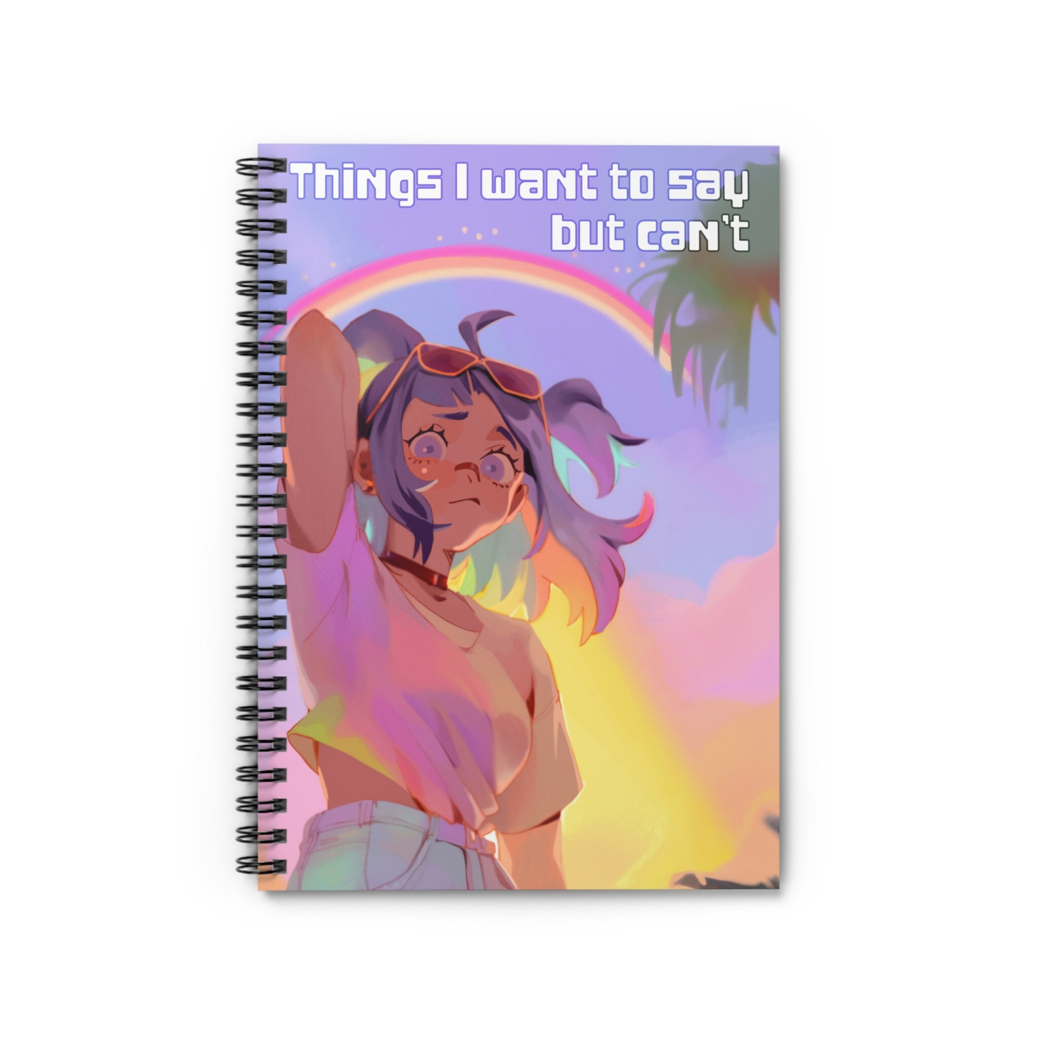 Funny & Cute Pop-Art Notebook - Rainbow Anime Aesthetic