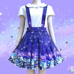 Galaxy Constellation Suspender Skirt - Y2K Clothing
