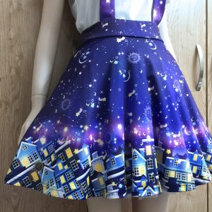 Galaxy Constellation Suspender Skirt - Y2K Clothing
