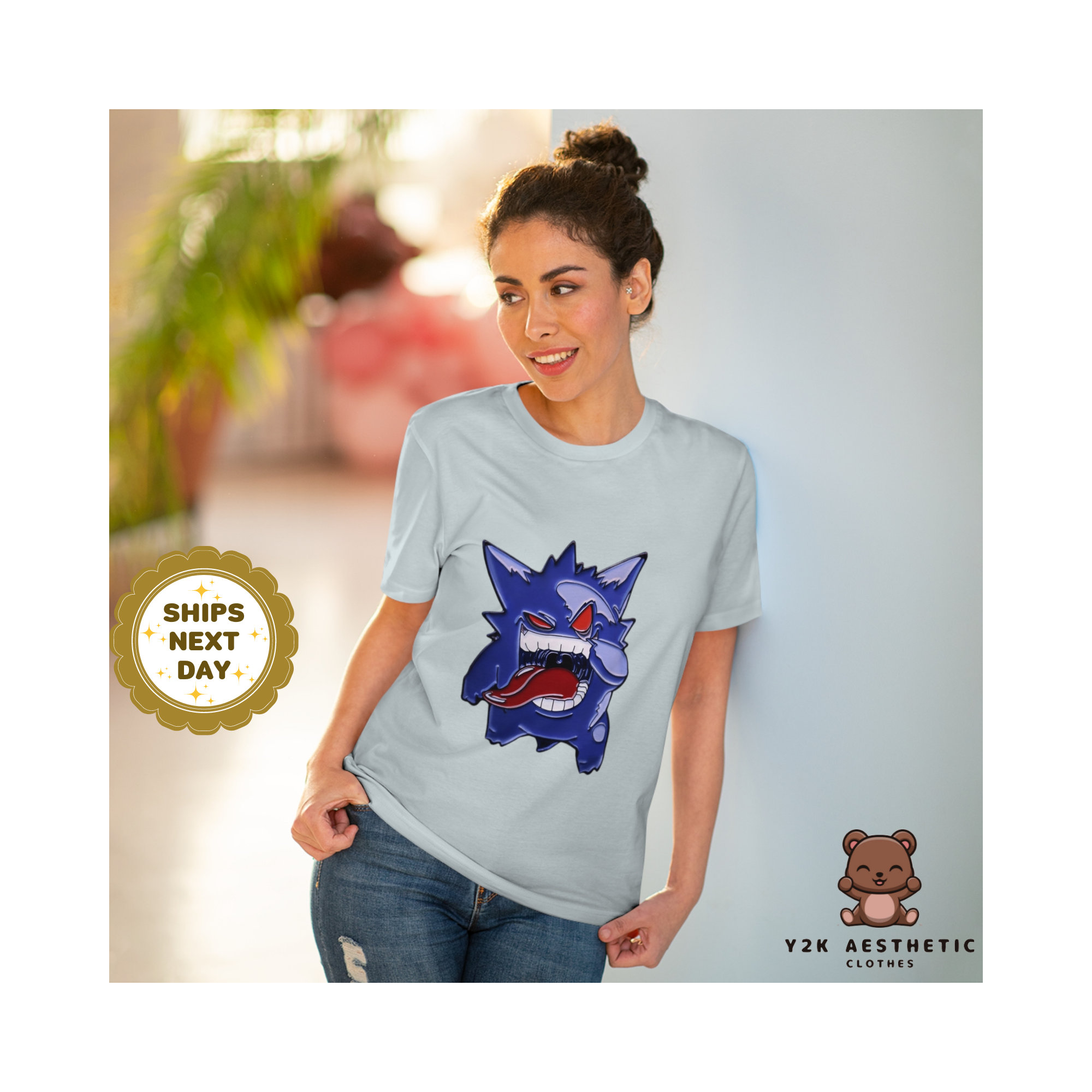 Gengar Unisex Graphic Tee - Retro Anime Lover Gift