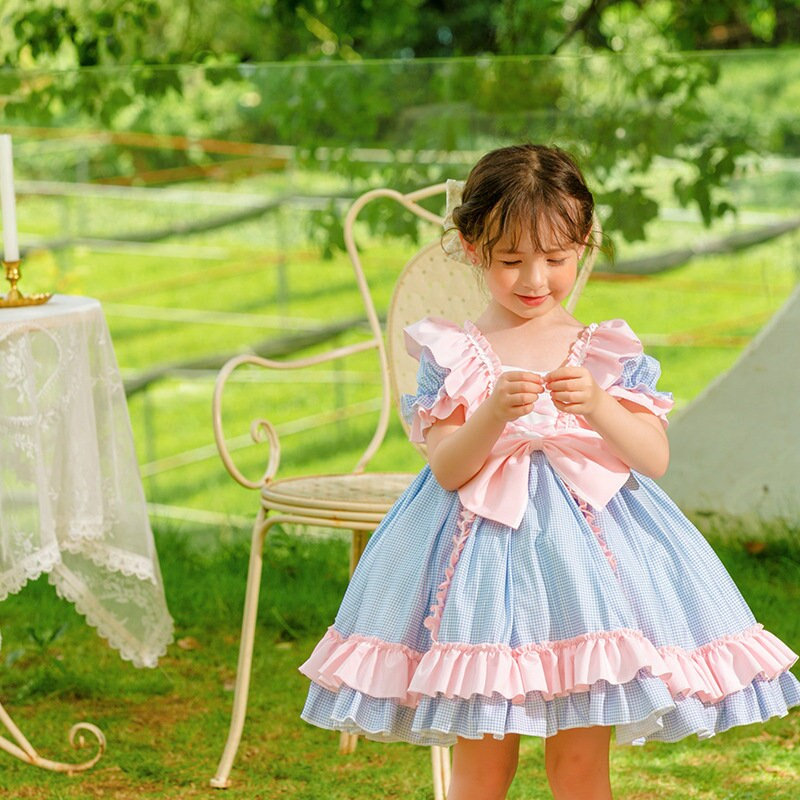 Girls Lolita Princess Dress - Short Sleeve Summer Dress for Children