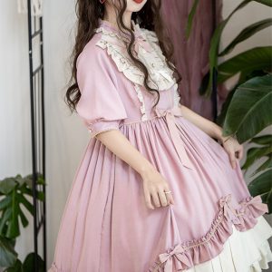 Goth Lolita Bowknot Dress with Ruffles