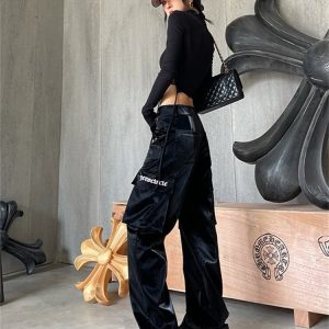 Gothic Cyber Y2K Cargo Pants - Techwear Fashion