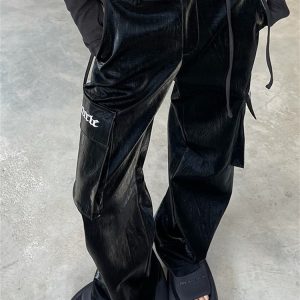 Gothic Cyber Y2K Cargo Pants - Techwear Fashion