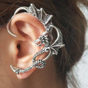 Gothic Demonic Dragon Ear Cuff - Y2K Clothing