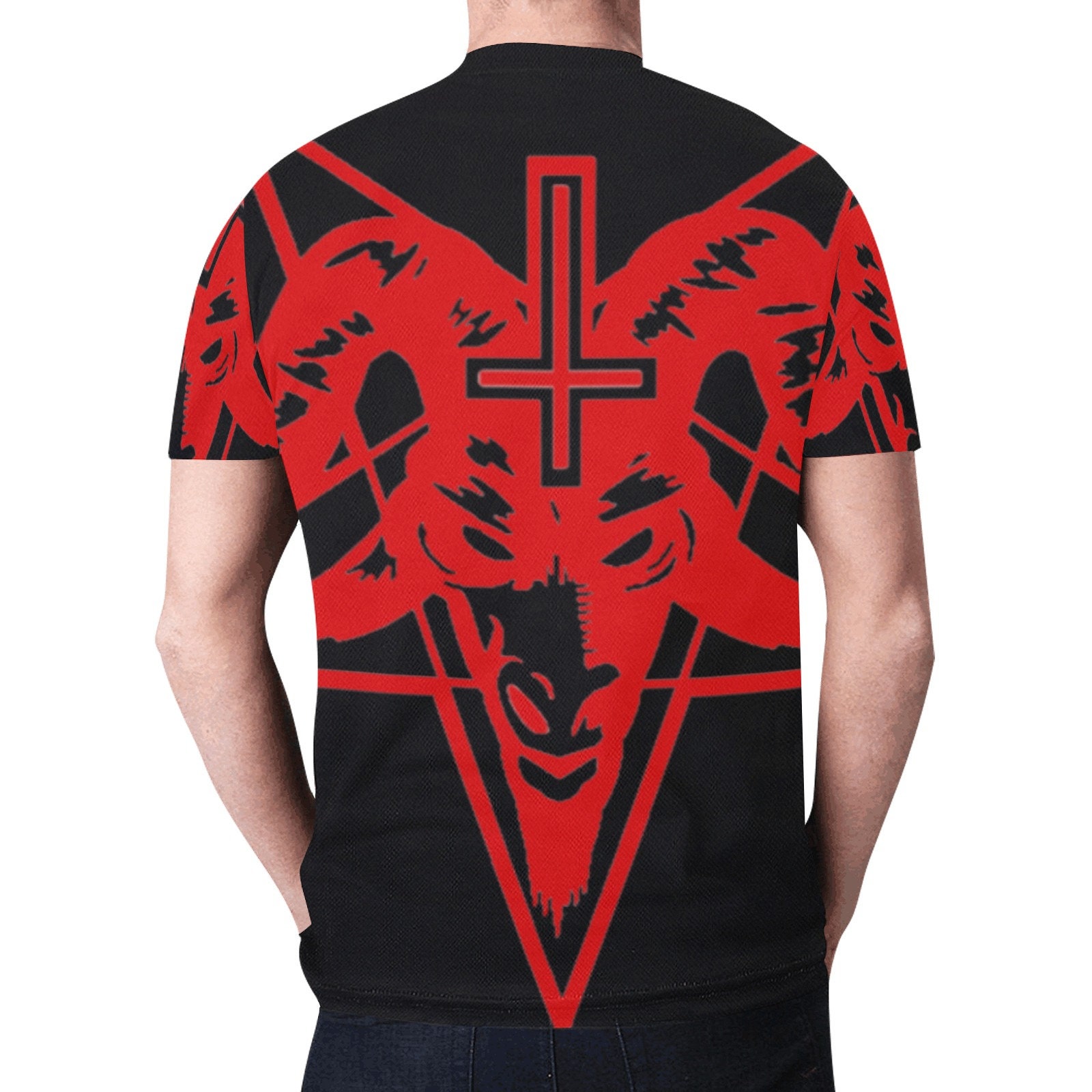 Gothic Devil Baphomet T-Shirt for Y2K Clothing